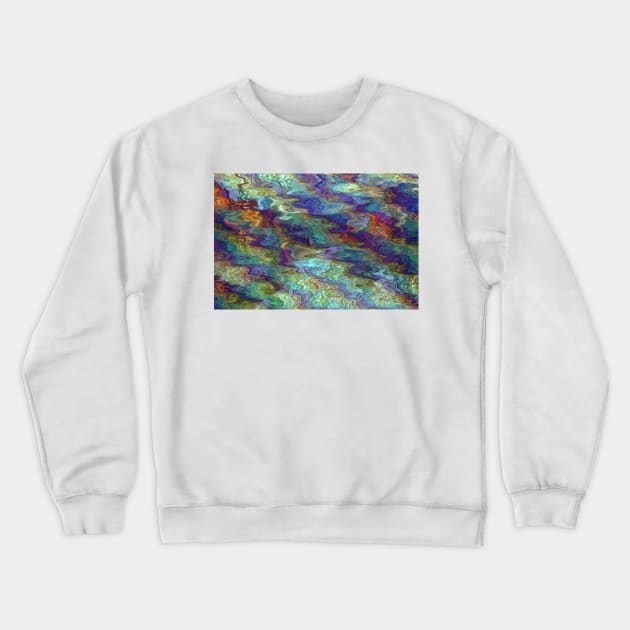 Iridescent water surface Crewneck Sweatshirt by redwitchart